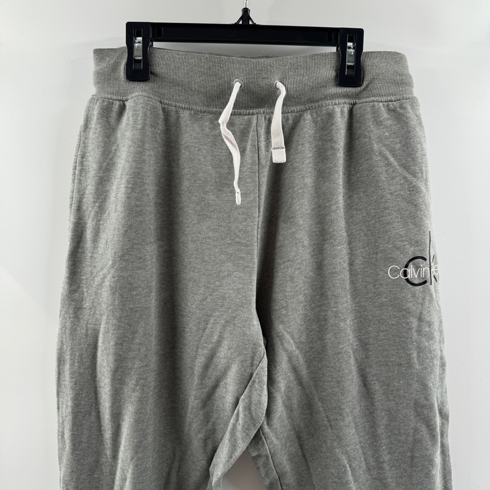Calvin Klein Grey Unisex Joggers with Drawstring Waist & Cuffed Bottoms – Size M - Picture 3 of 7